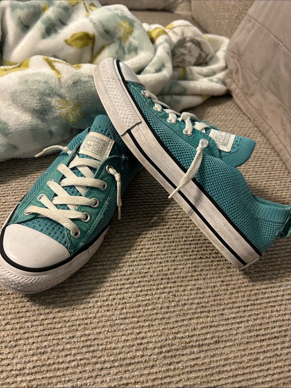 Converse Kids Teal Low-Top Sneakers